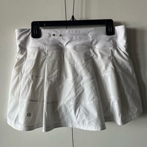lululemon Pace Rival skirt white 8